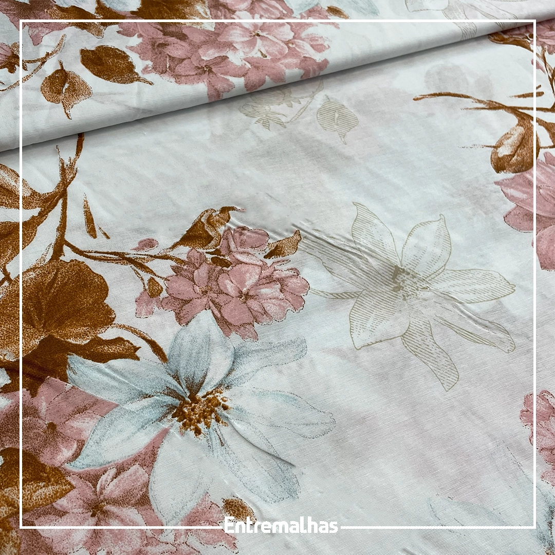 Tecido Lençol Euro 230 Fios Estampado Ref.:859943