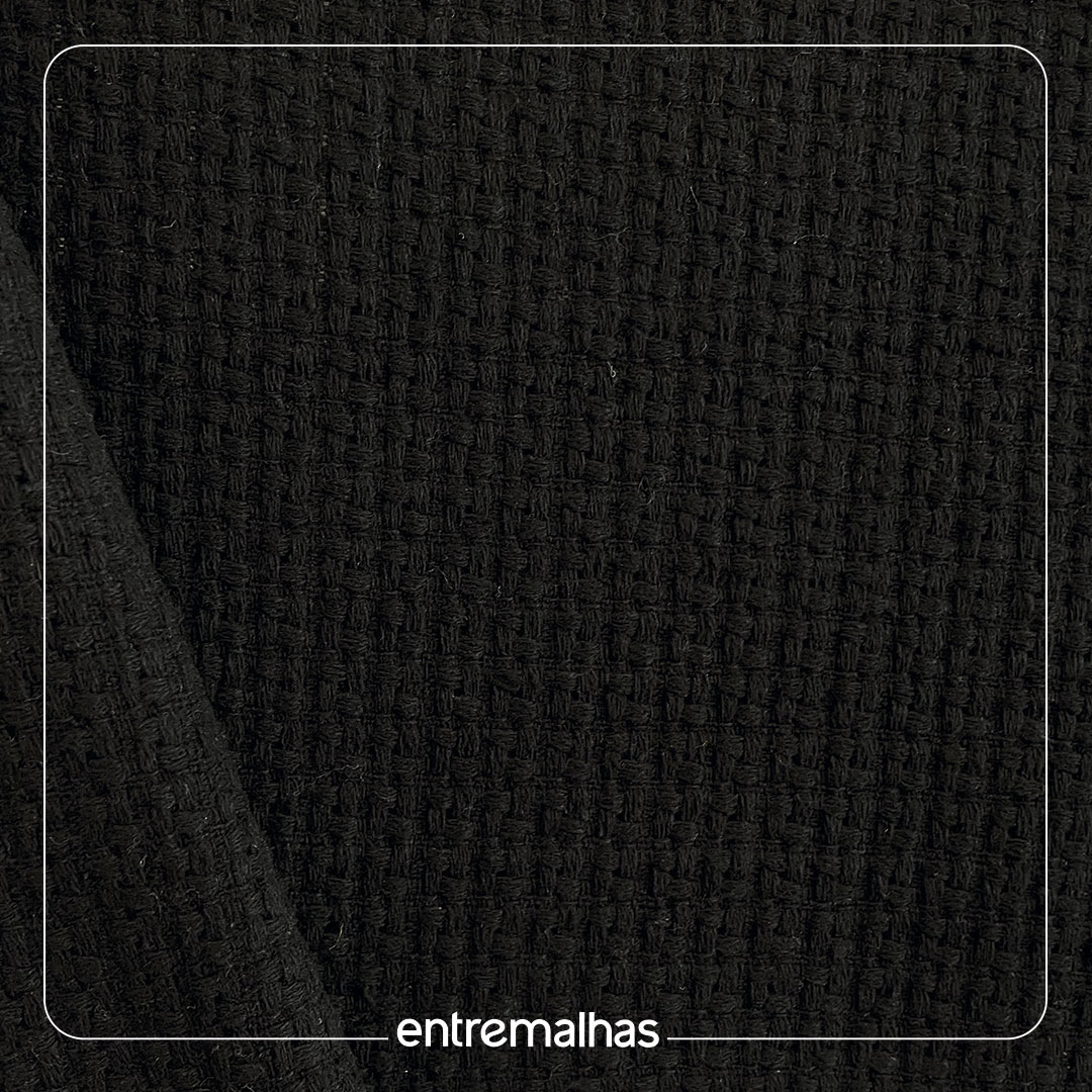 Tecido Tweed Tresse - Preto Ref.:860033