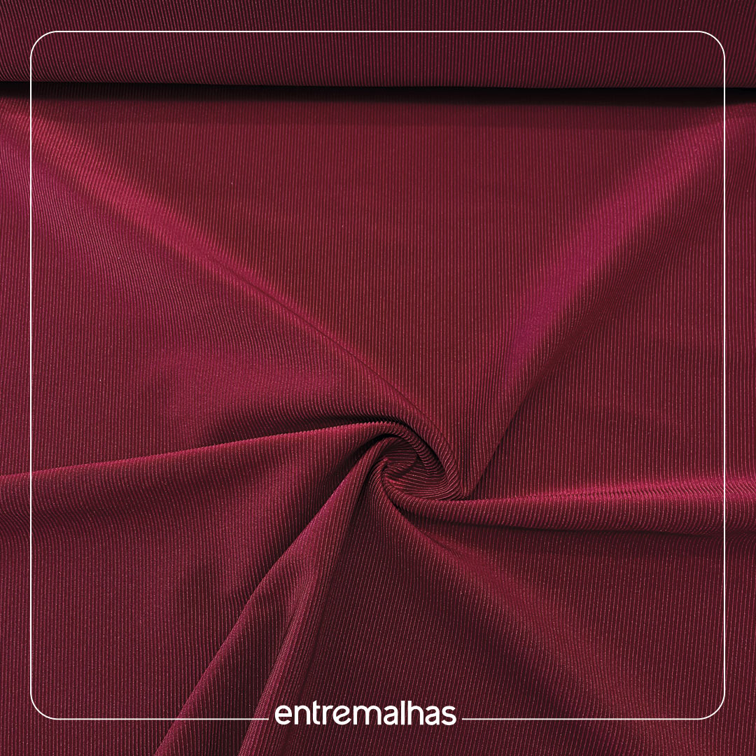 Tecido Lycra Trilobal Rib - Vermelho Ref.:317289