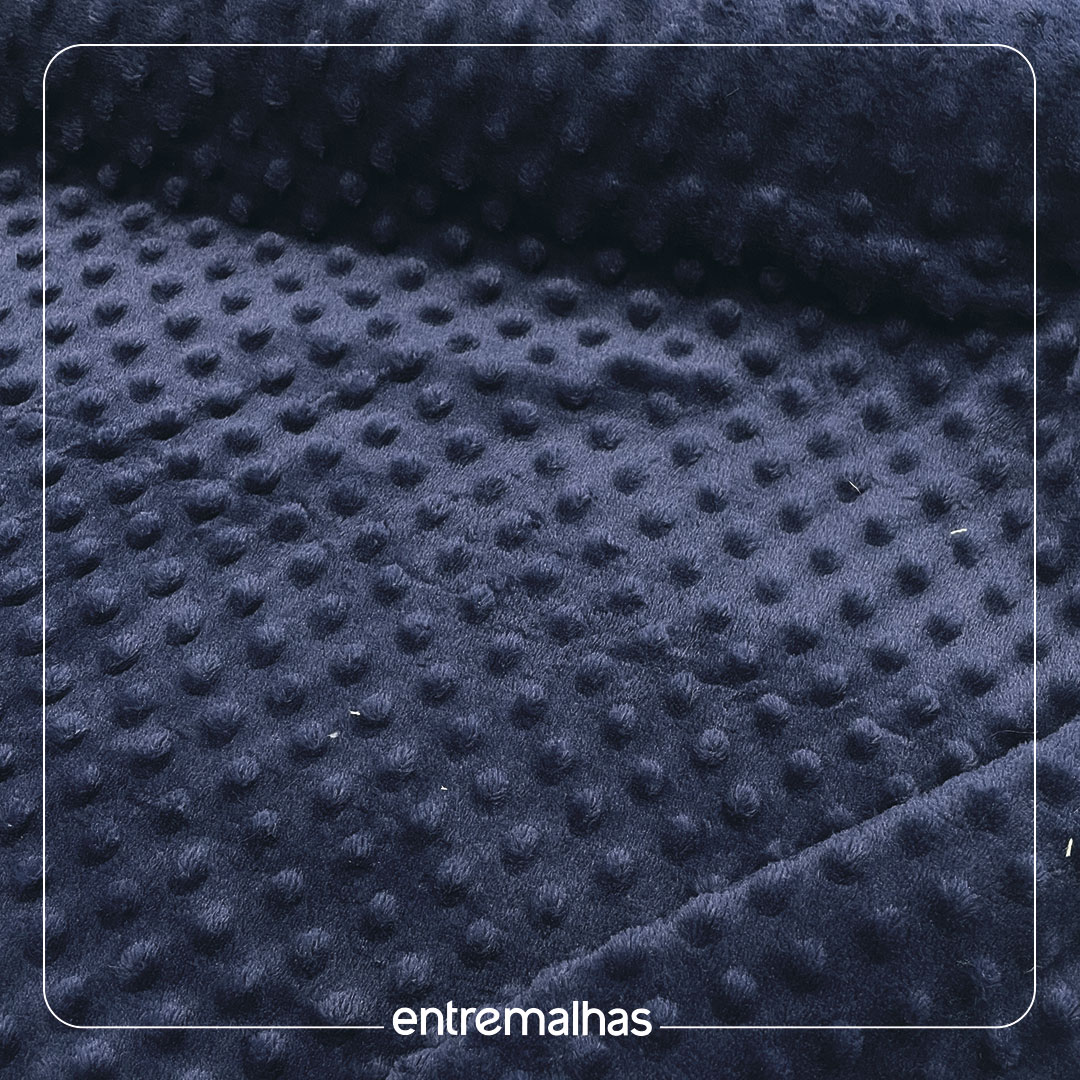 Malha Coral Fleece Dots- Azul Ref.:330022