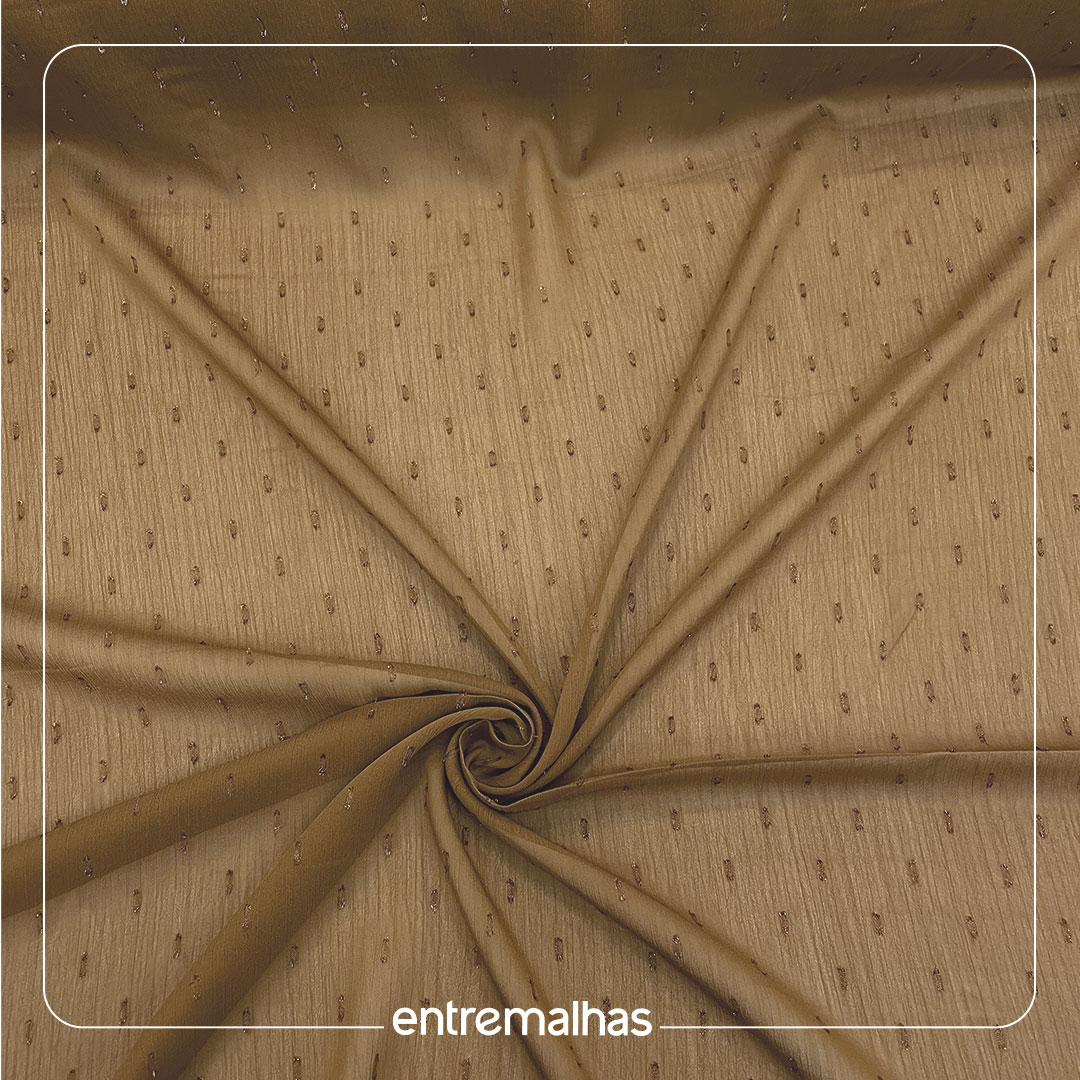 Tecido Crepe Akita Yorio - Marrom Ref.: 722206