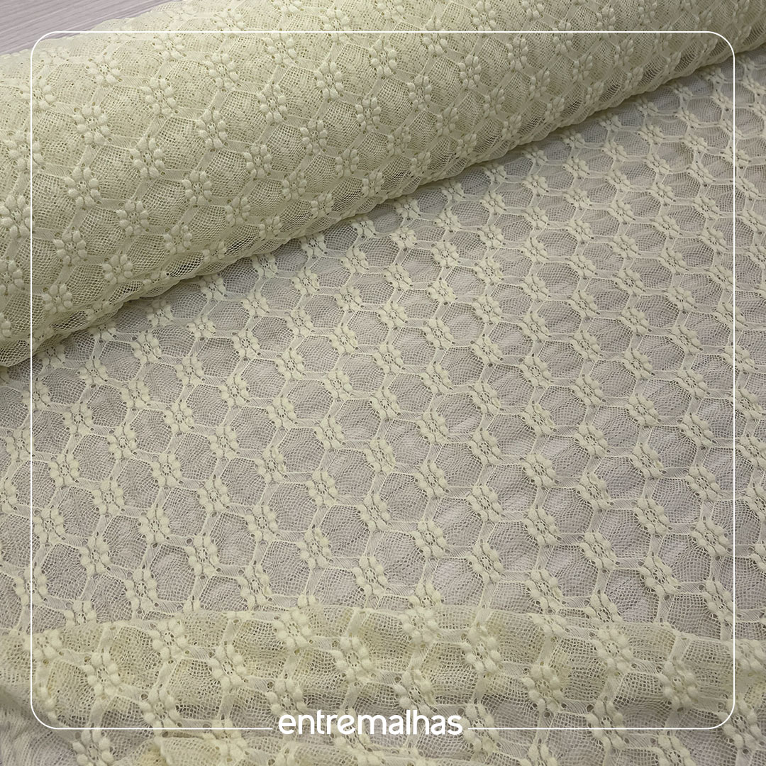 Renda Bumbel - Rosa Ref.: 814255 Amarelo