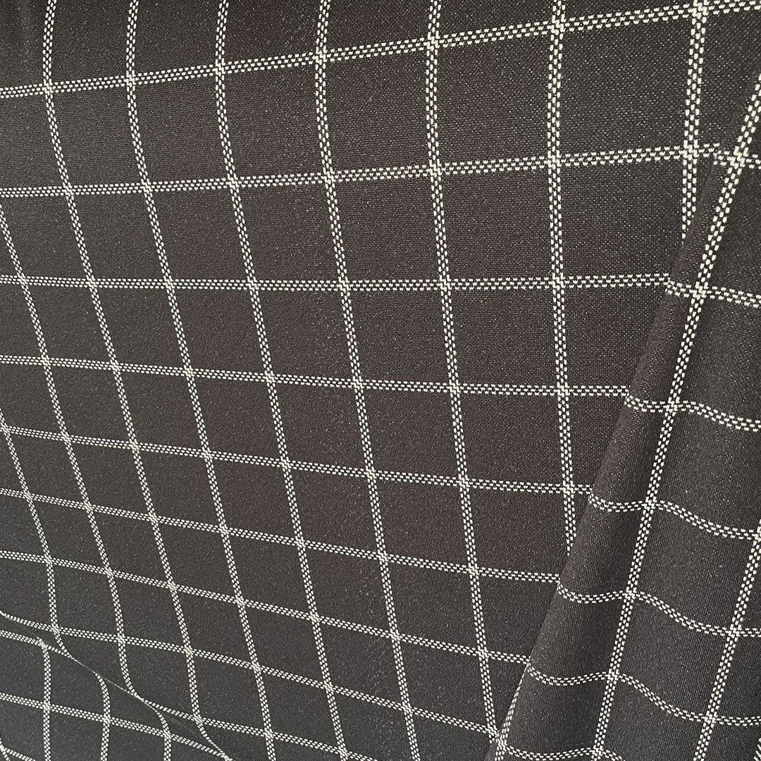 Tecido La Fio Tinto Xadrez - Preto Ref.:860049