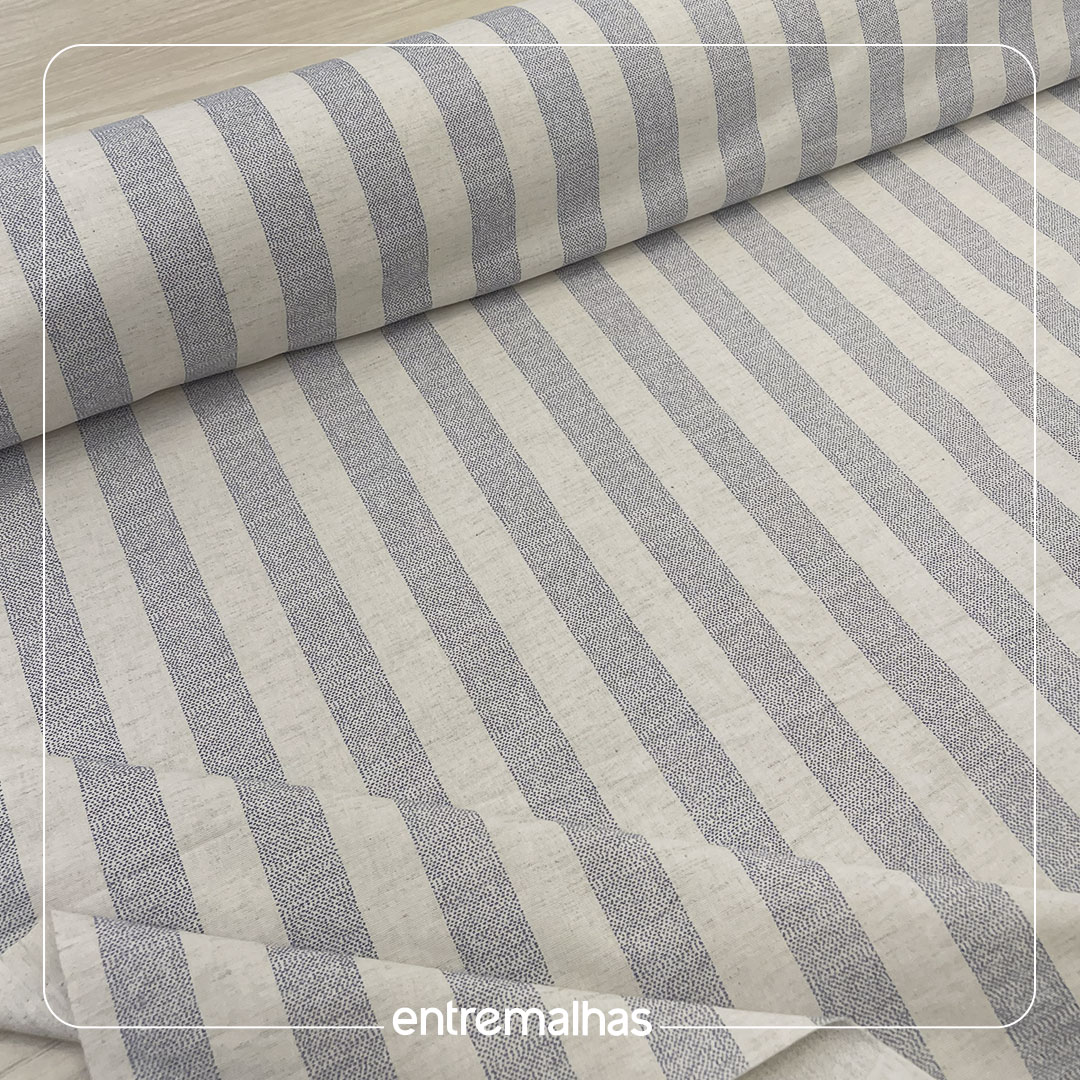 Tecido Linhao - Azul Ref.: 860056