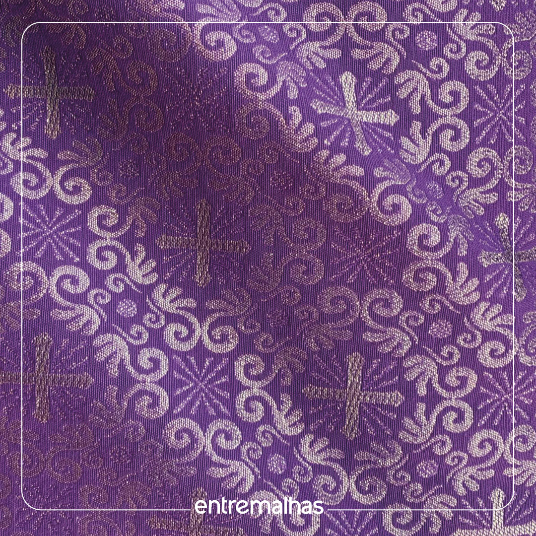 Tecido Liturgico - Roxo Ref.:206434