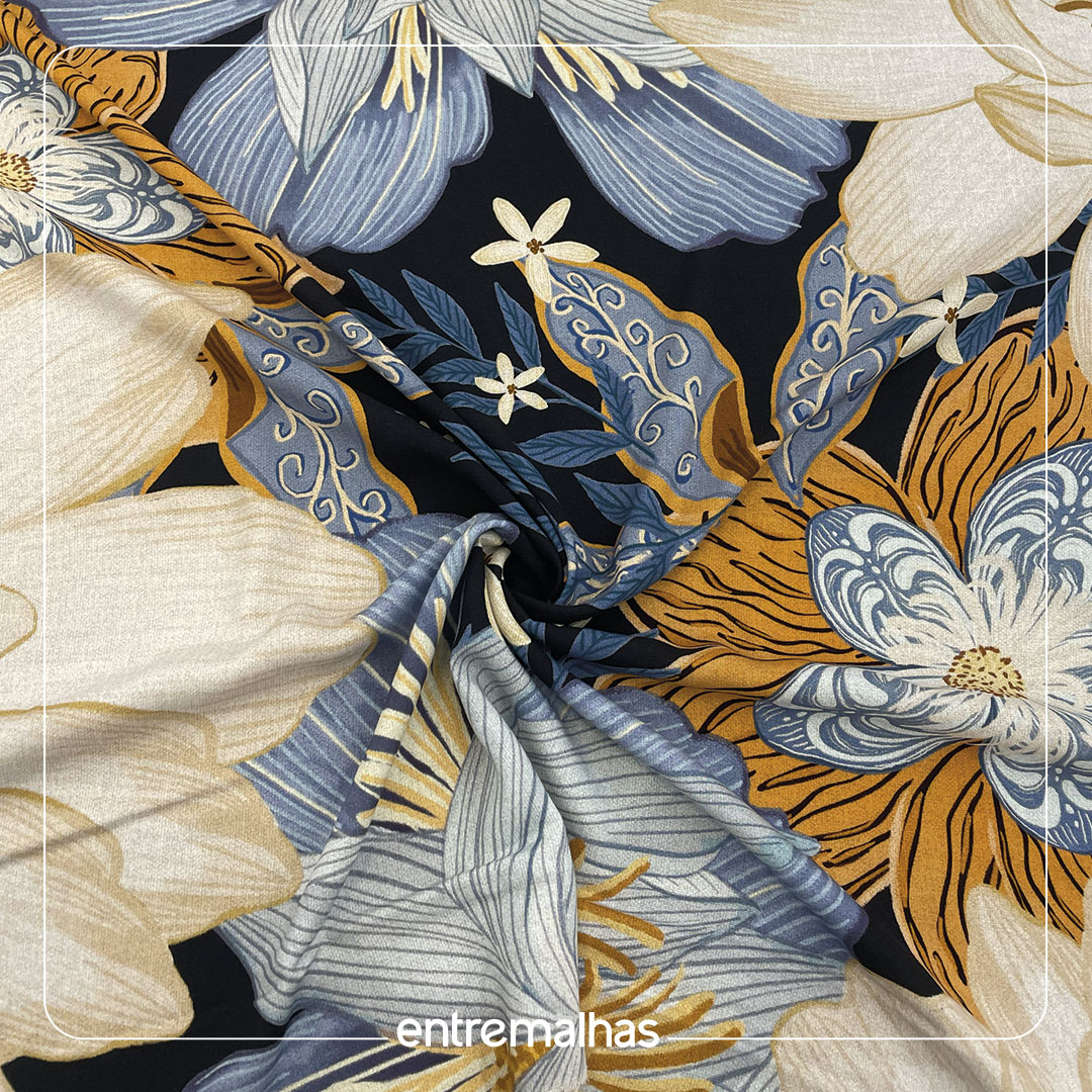 Tecido Viscose Estampada - Ref.:859317