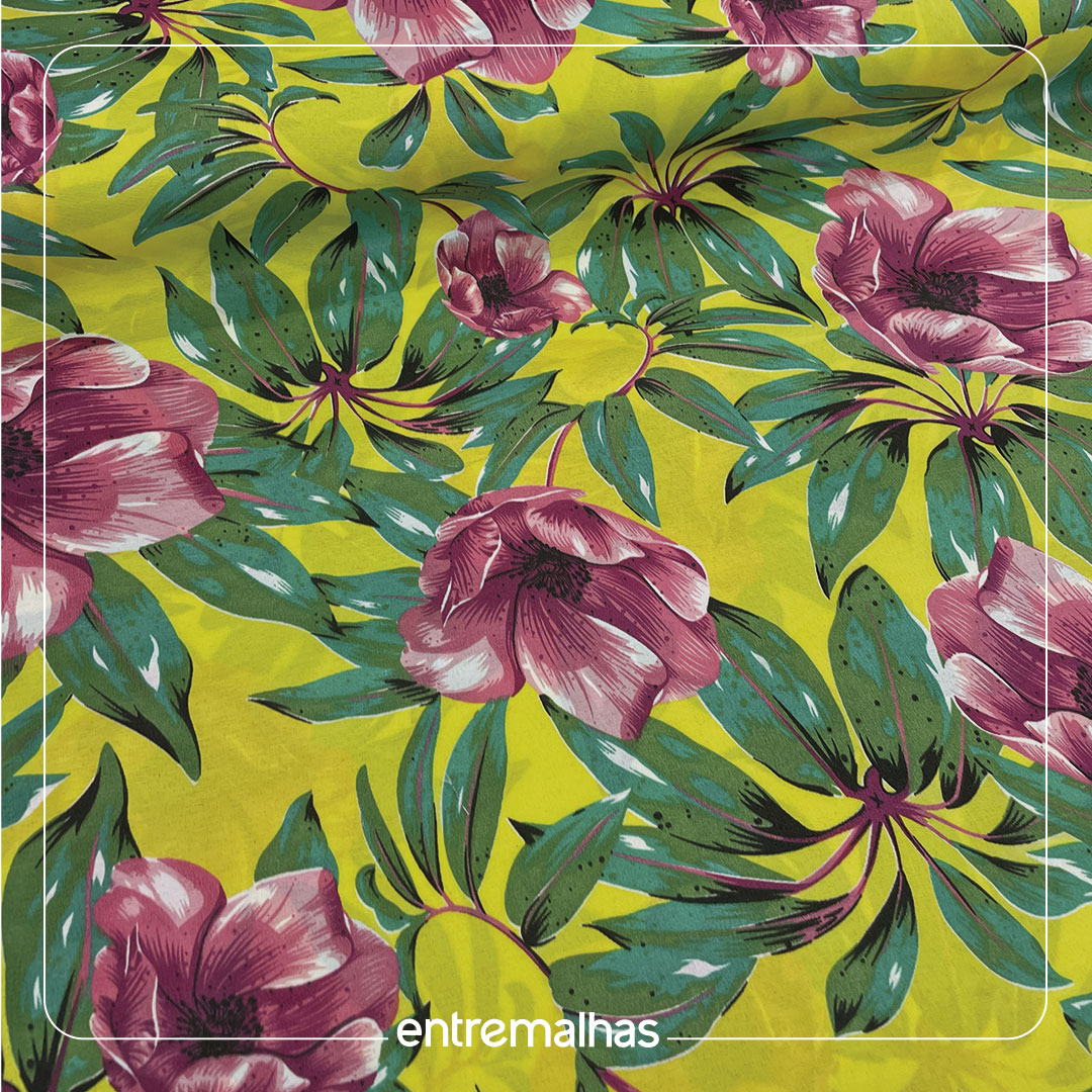 Tecido Chitão Flex - Floral Ref.: 859750