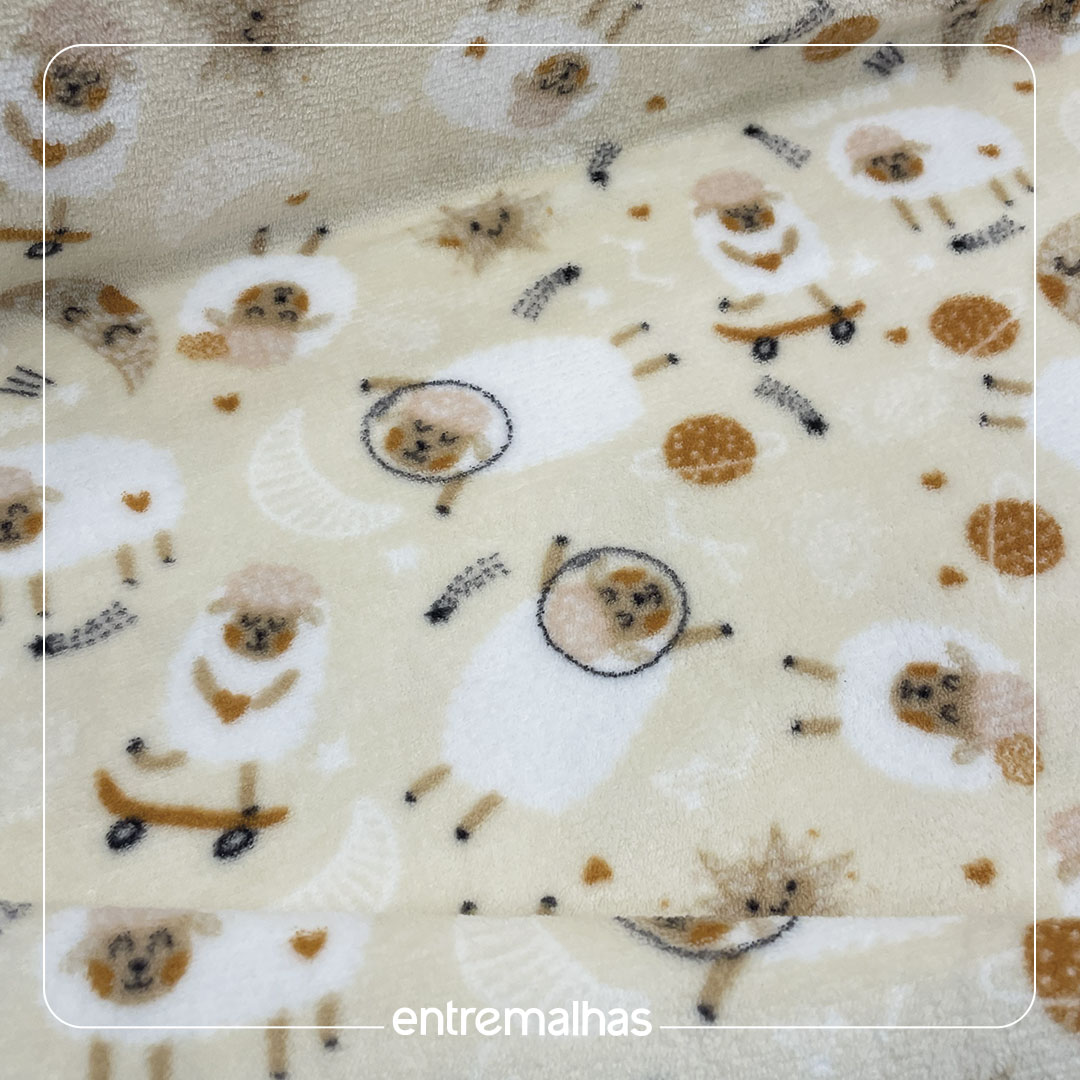 Malha Fleece - Estampado Ref.: 320357