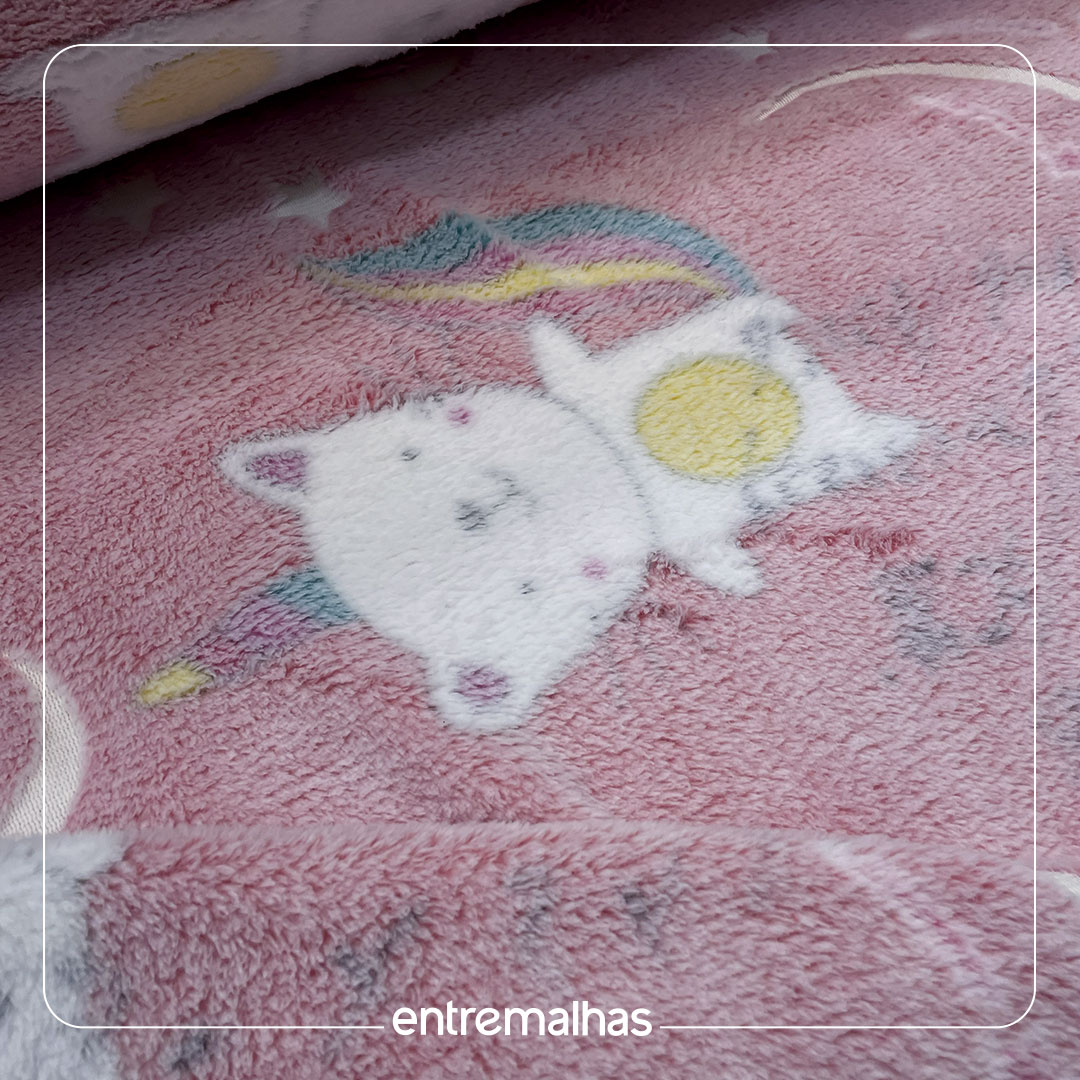 Malha Fleece Brilha No Escuro - Estampado Ref.:320823