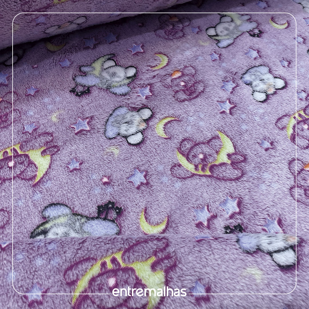Malha Fleece Brilha No Escuro - Estampado Ref.:320823