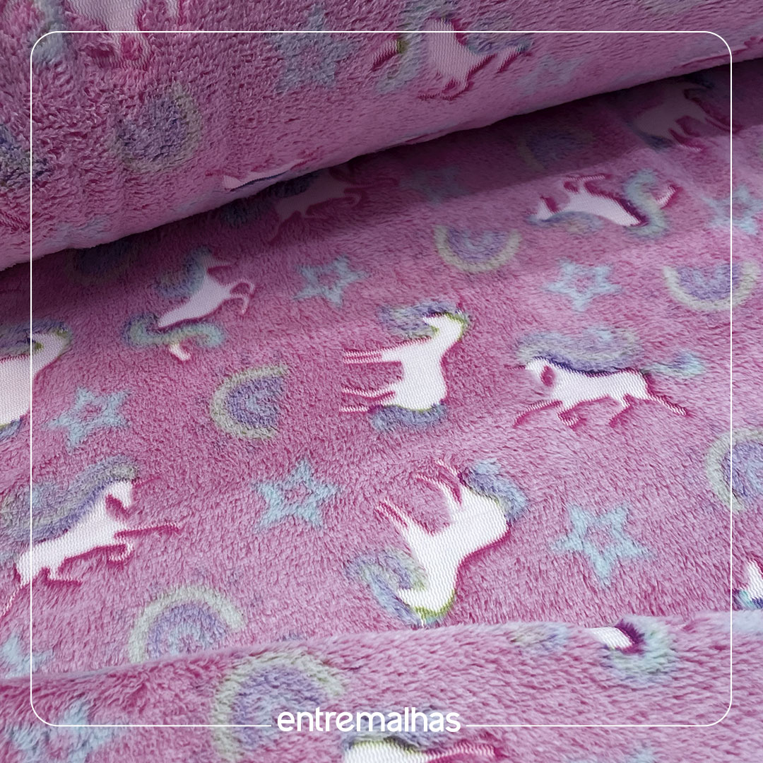 Malha Fleece Brilha No Escuro - Estampado Ref.:320823