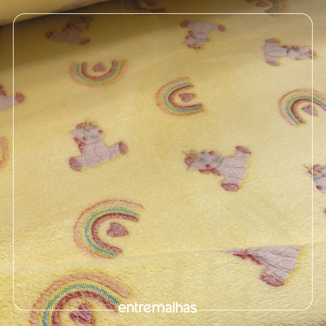 Malha Fleece Brilha No Escuro - Amarelo Ref.:320823