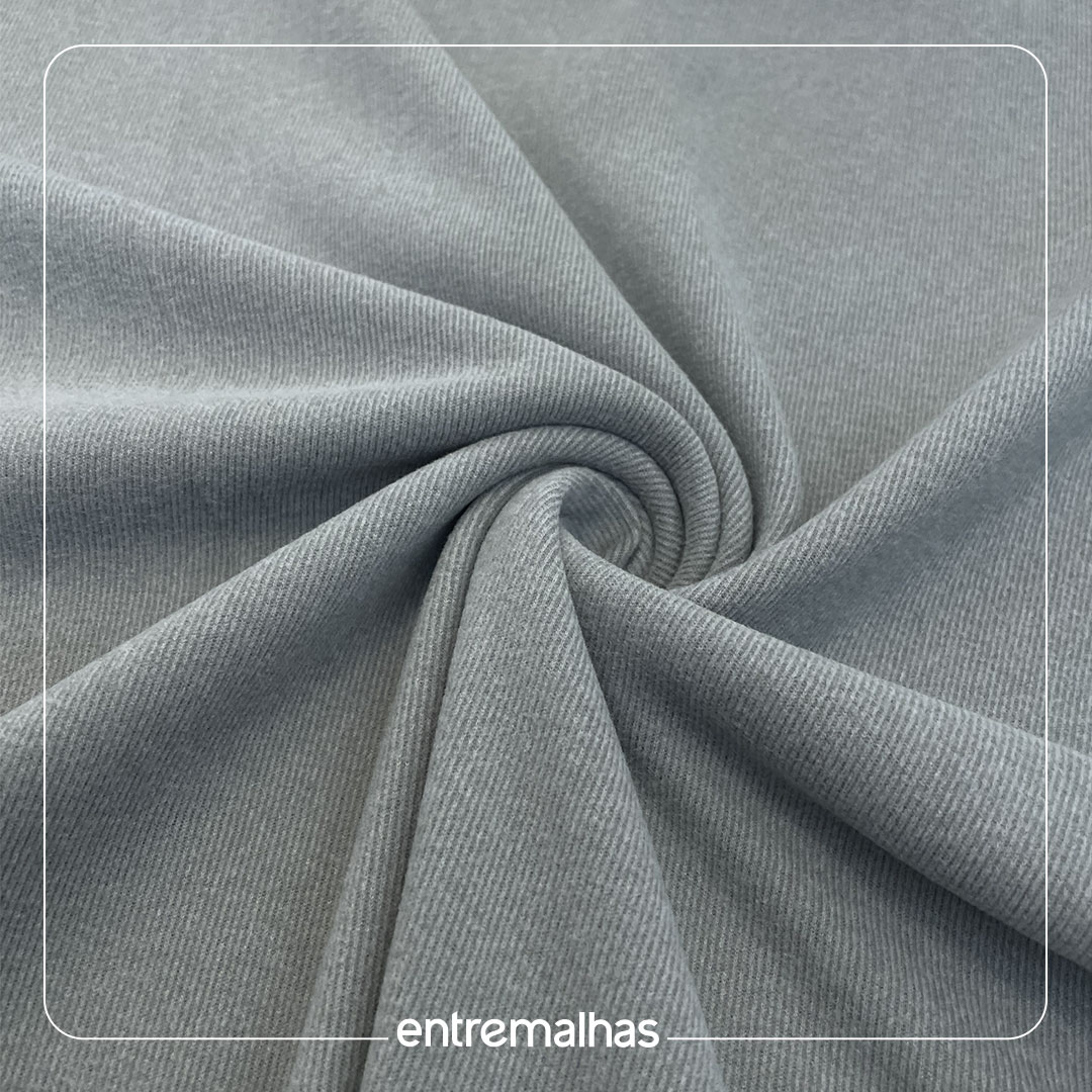 Malha Flannel Luxo Louis - Cinza