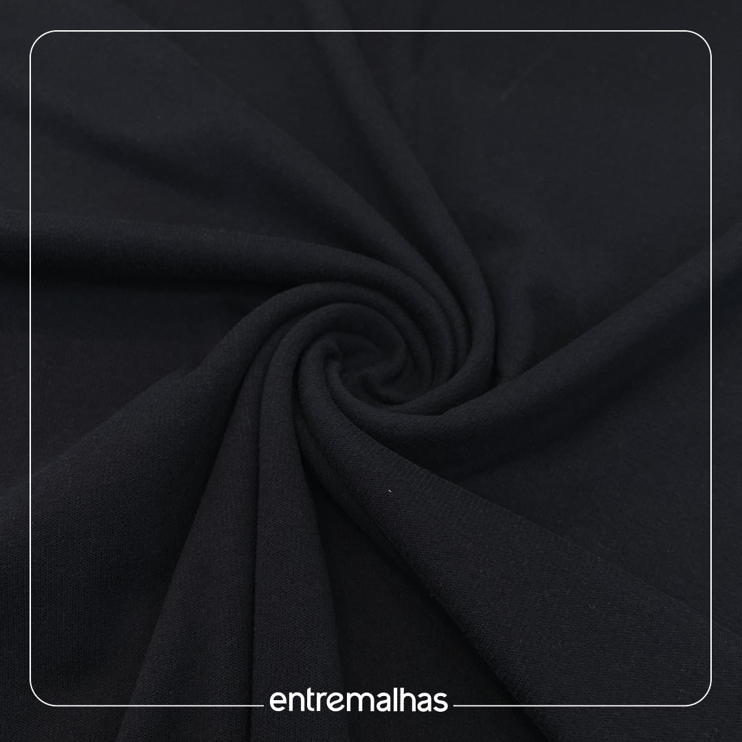 Malha Flannel Luxo Louis - Preto Ref.: 330089