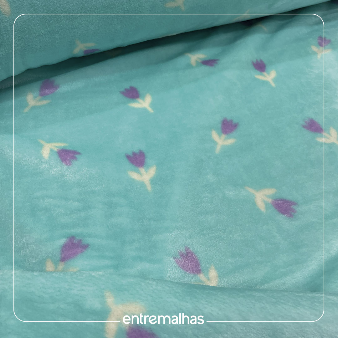 Malha Fleece Estampado - Verde Ref.:330098