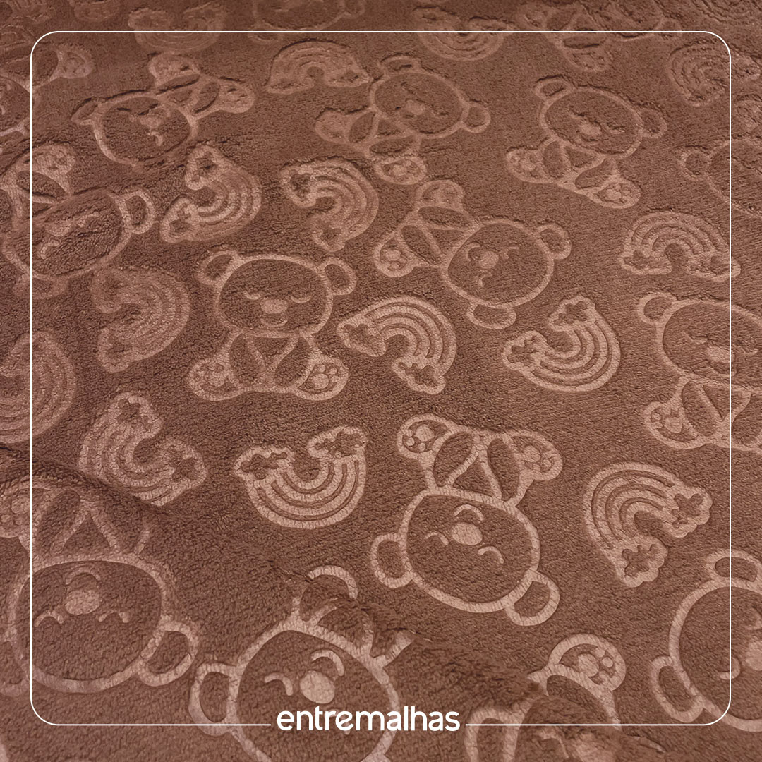 Malha Fleece 3D - Marrom Ref.:330145