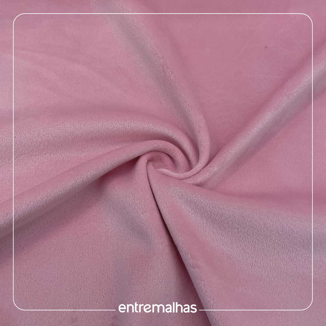 Malha Fleece Dupla Face - Rosa Ref.:330195