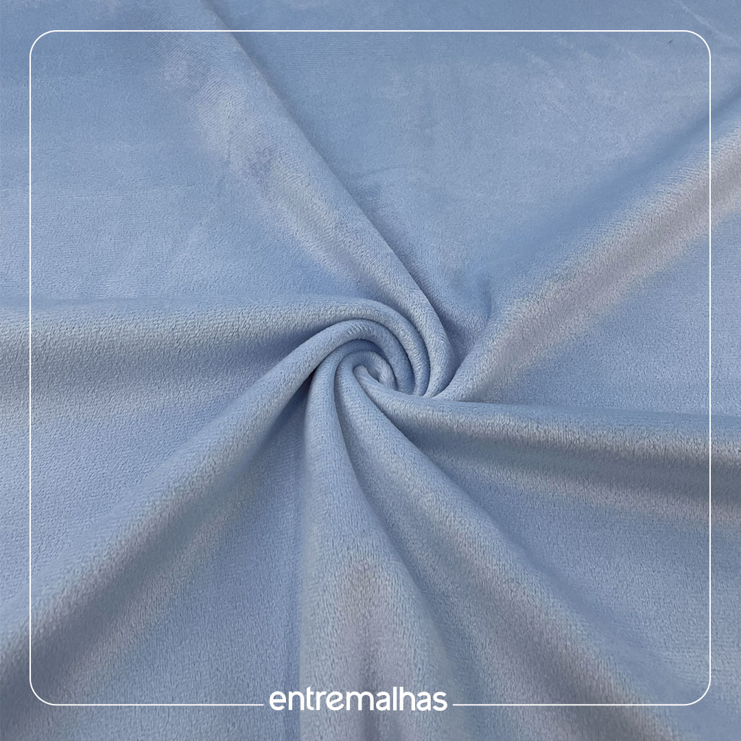 Malha Fleece Dupla Face - Azul Ref.:330195