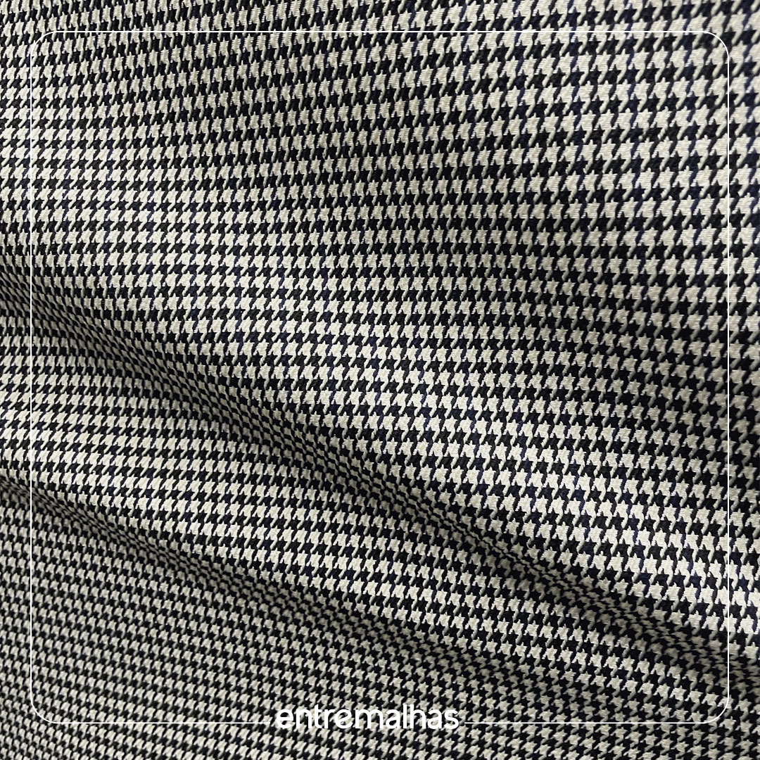 Tecido Bengaline Tweed Span - Xadrez Ref.: 858702