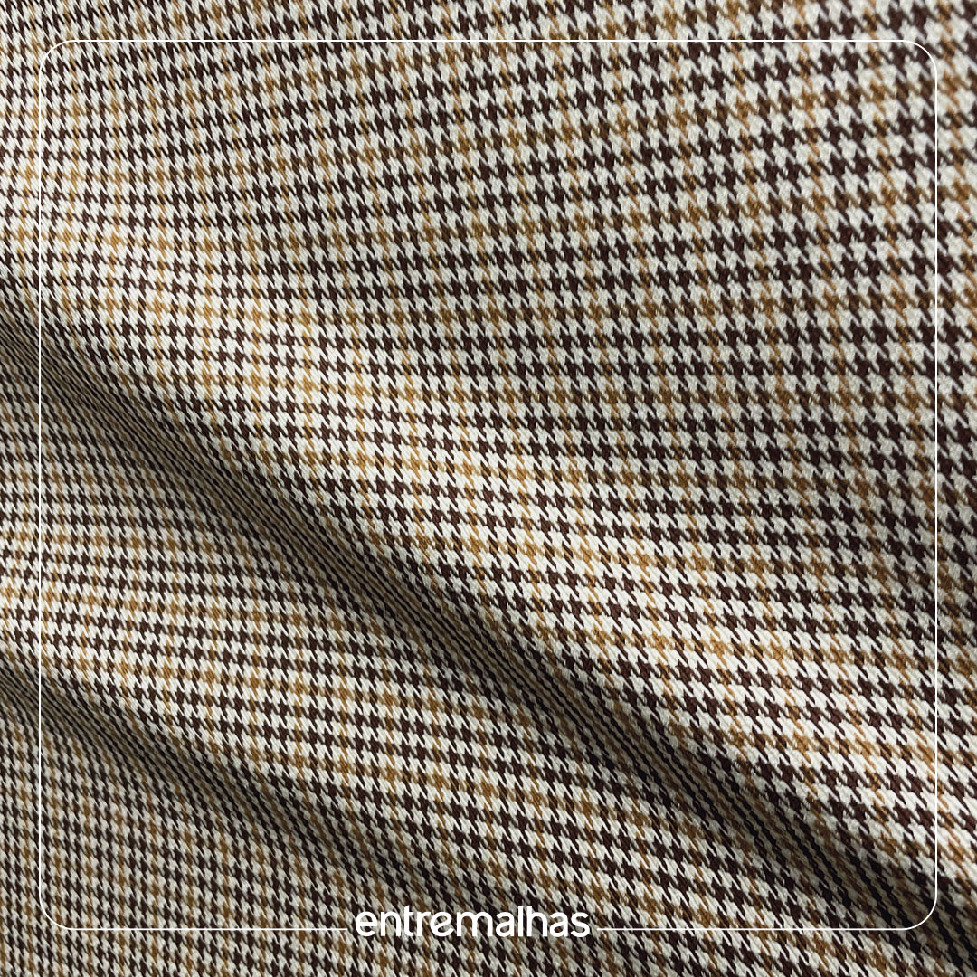 Tecido Bengaline Tweed Span - Xadrez Ref.: 858702