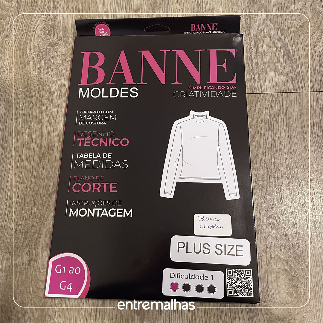 Molde Banne Plus Size - Blusa Com Gola Ref.:010010