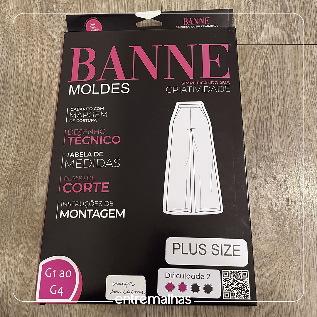 Molde Banne Plus Size - Calça Pantalona Ref.:010010