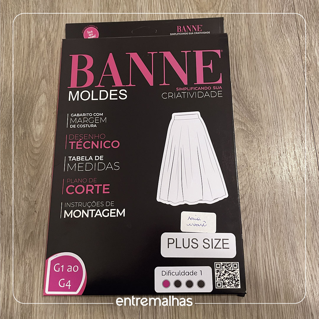 Molde Banne Plus Size - Saia Evasê Ref.:010010