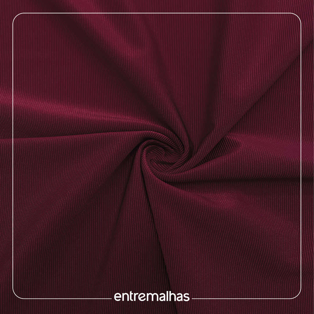 Tecido Lycra Trilobal Rib - Marsala Ref.:317289
