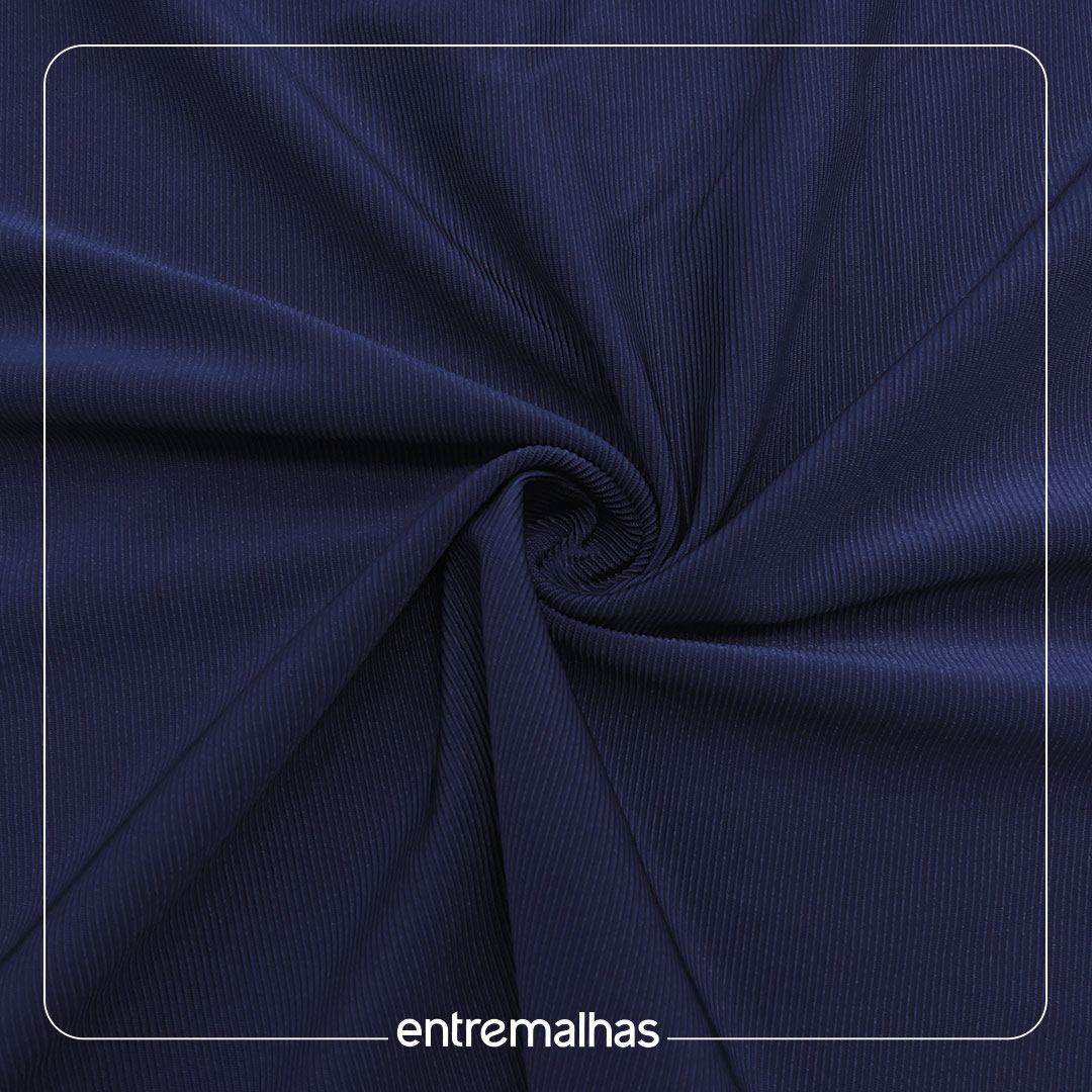 Tecido Lycra Trilobal Rib - Azul Ref.:317289