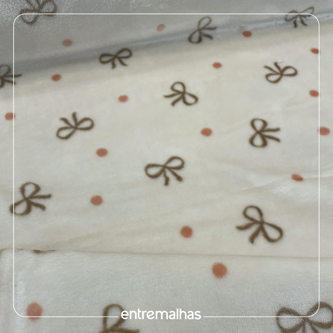 Malha Fleece Estampado - Bege Ref.:330098