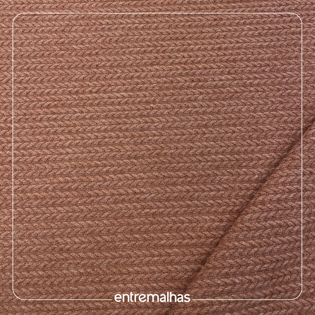 Malha Tricot Correntes - Rosa Ref.:330185