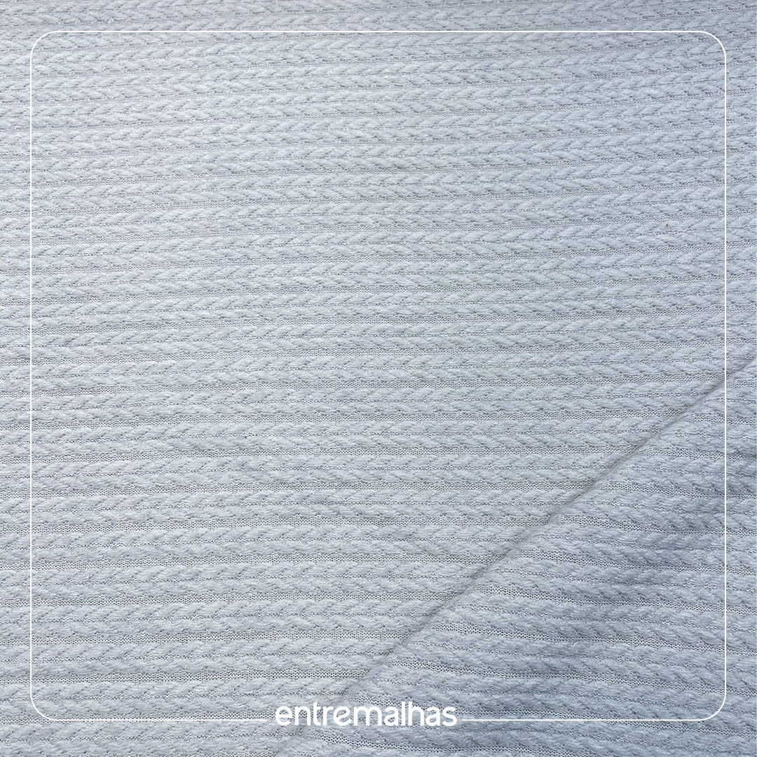 Malha Tricot Correntes - Cinza Ref.:330185