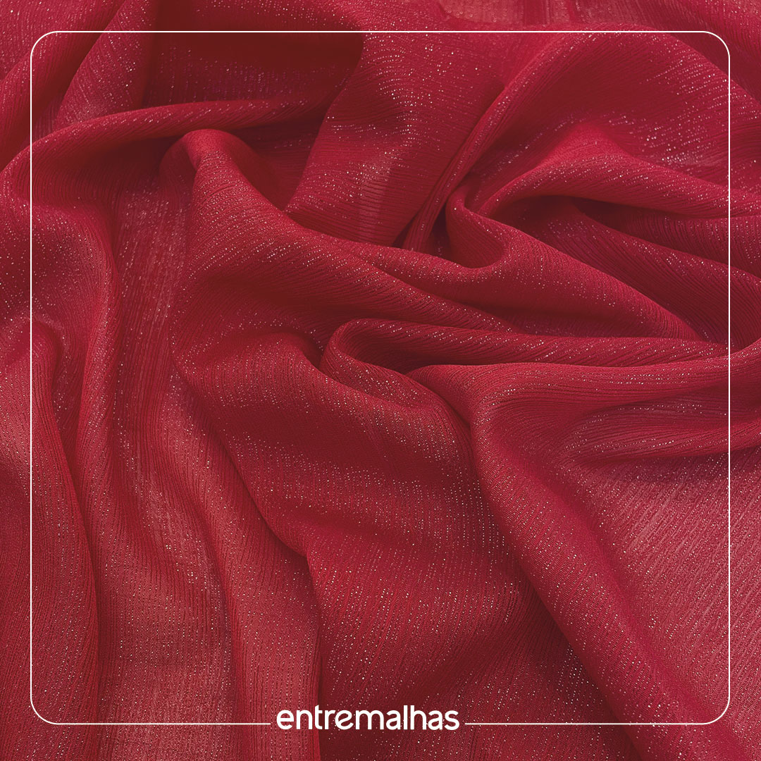 Crepe Transparência Posh - Vermelho Ref.: 722208