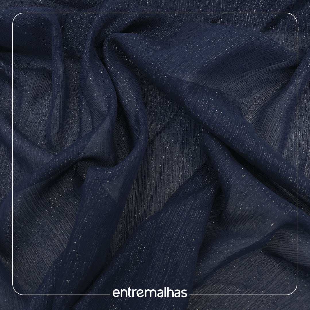 Crepe Transparência Posh - Azul Ref.: 722208