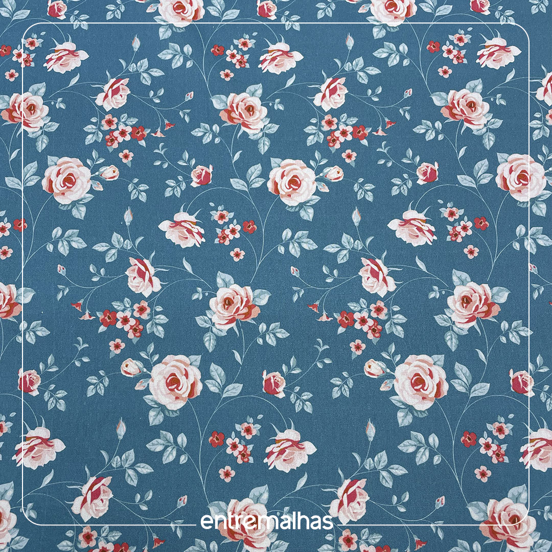 Tecido Tricoline Estampado Ref.:858324