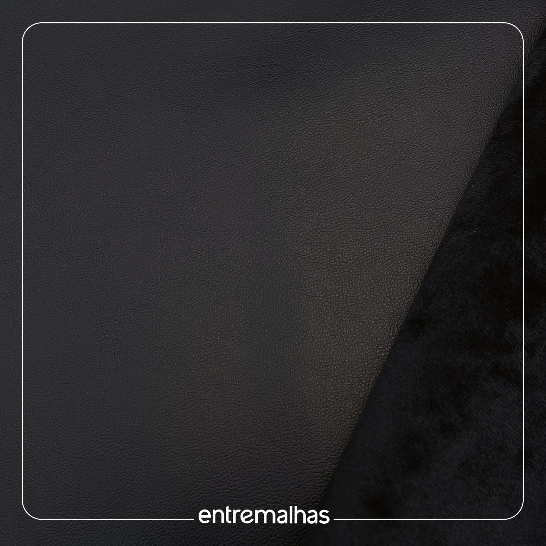 Malha Corino Pu Plush  - Preto Ref.:859403