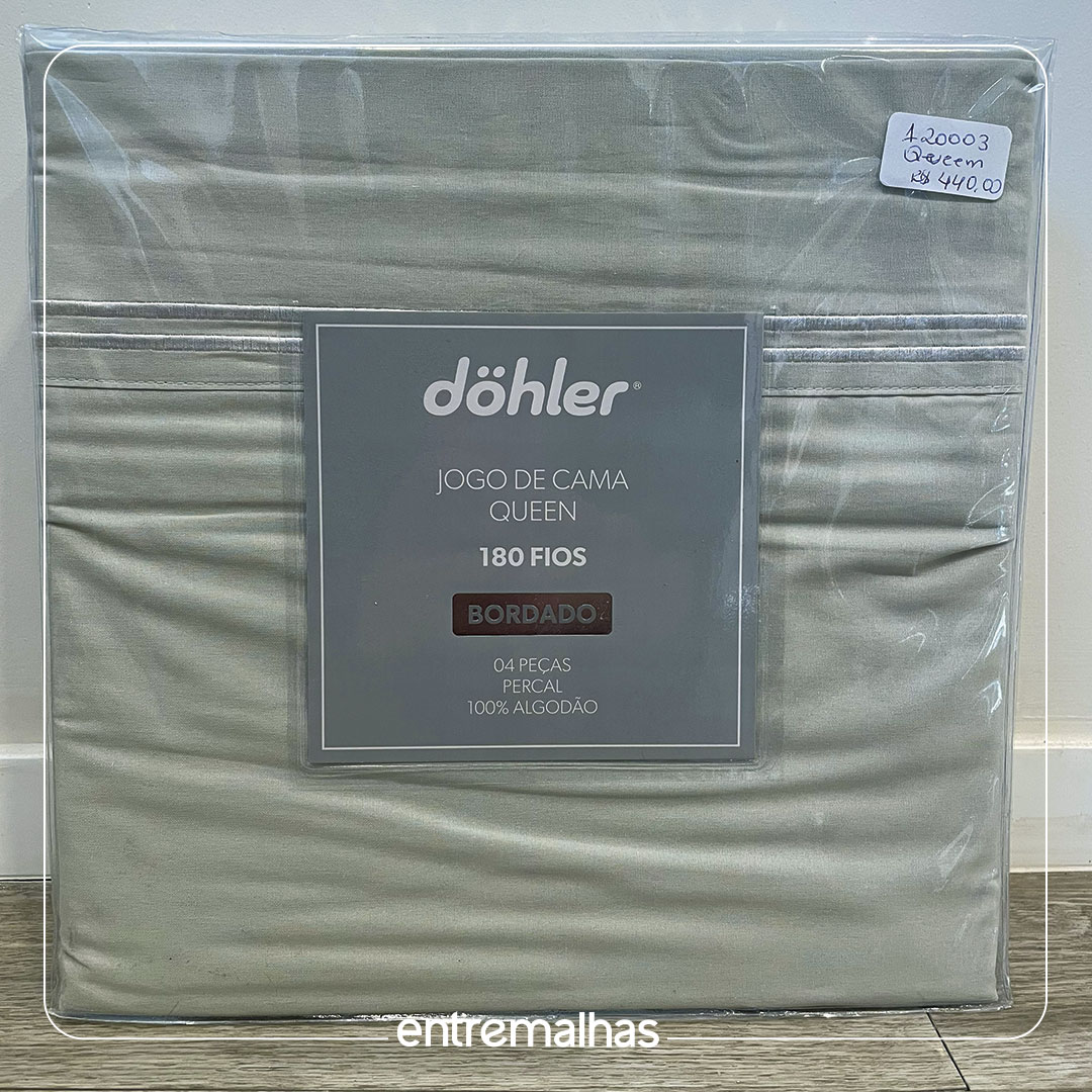 Jogo De Cama Queen 180 Fios - Verde Ref.: 120003
