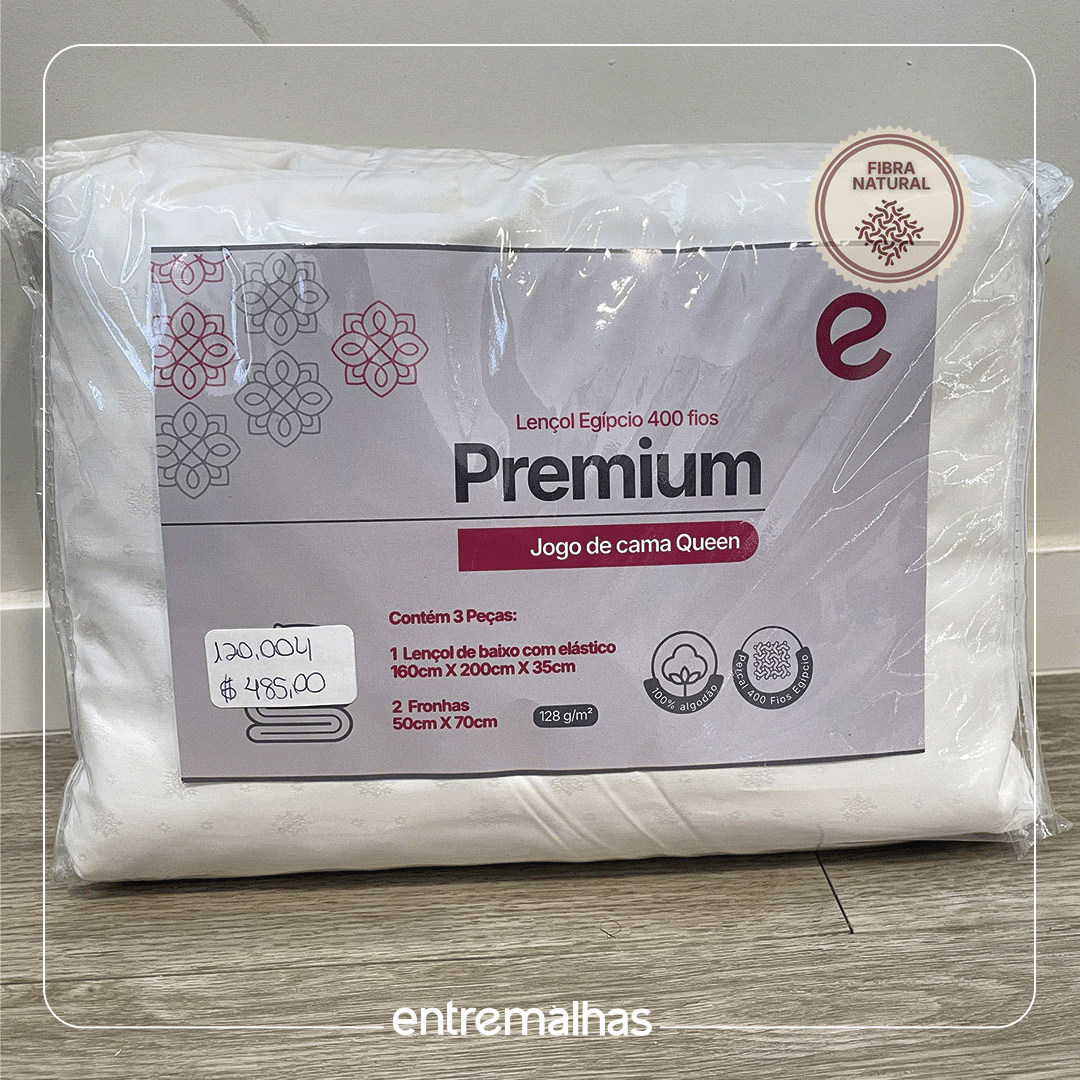 Jogo De Cama Queen 400 Fios - Branco Ref.: 120004