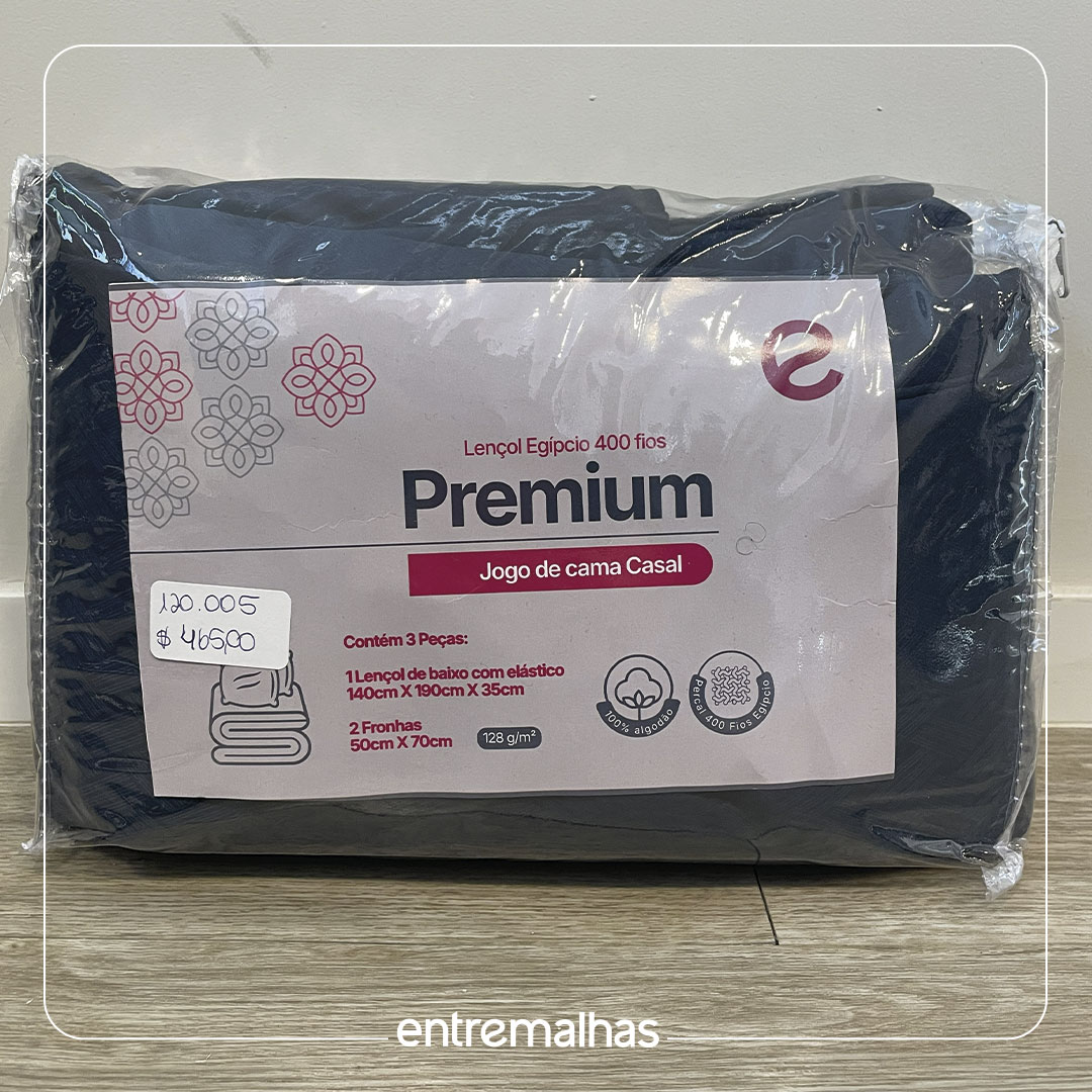 Jogo De Cama Queen 400 Fios - Azul Ref.: 120004