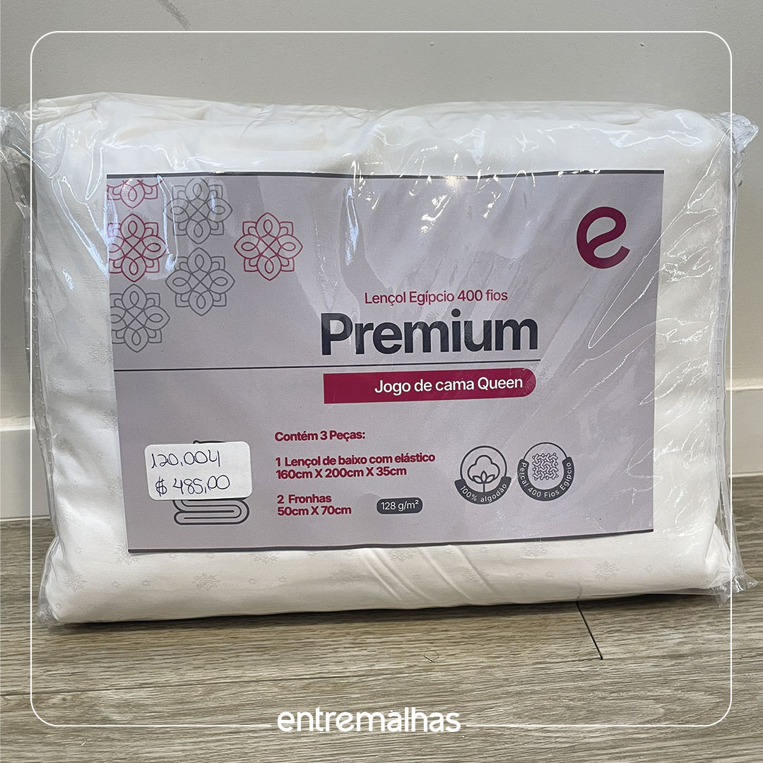 Jogo De Cama Queen 400 Fios - Branco Ref.: 120004
