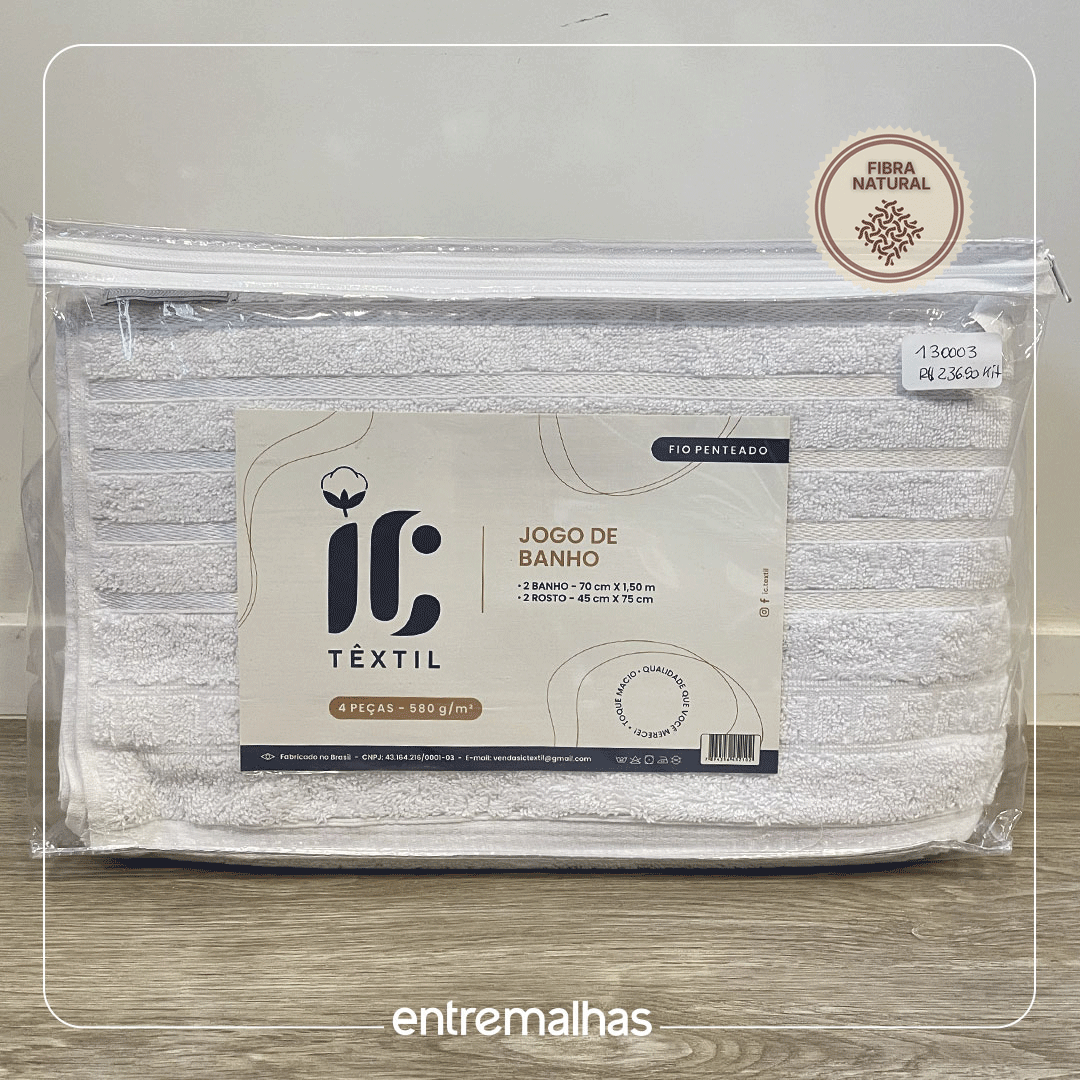 Kit Toalha Valencia 4 Peças - Branco Ref.: 130003