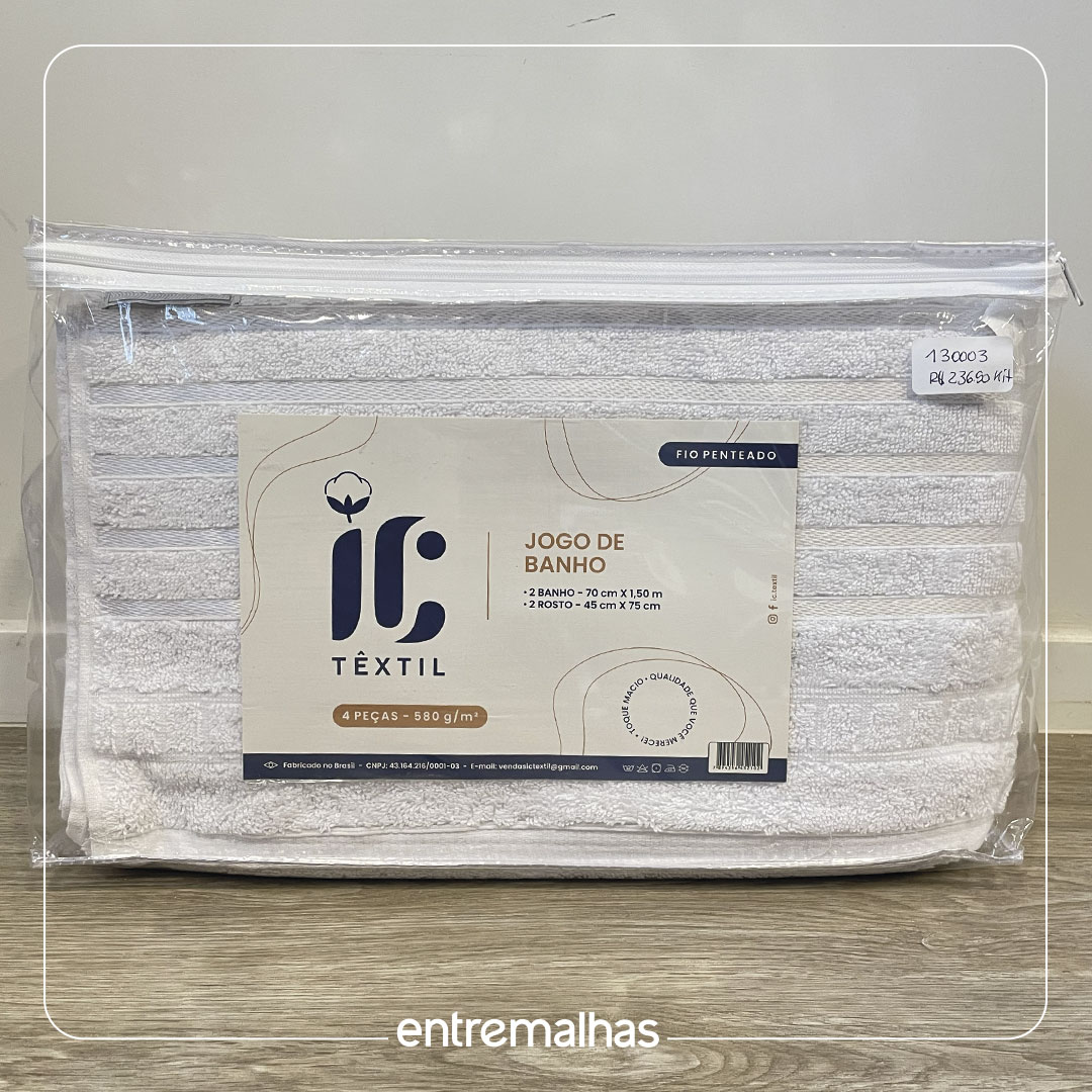 Kit Toalha Valencia 4 Peças - Branco Ref.: 130003