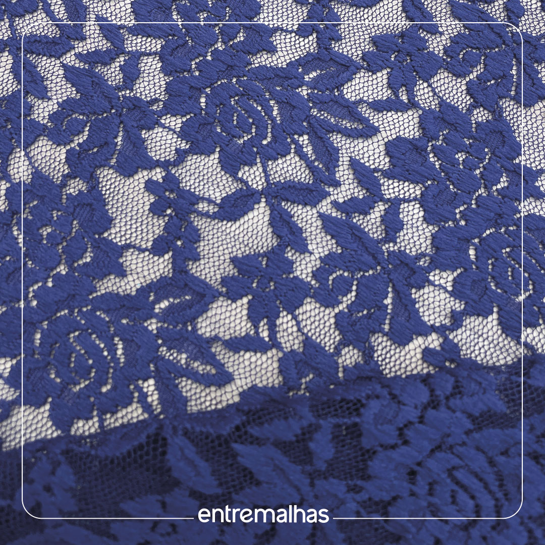 Tecido Renda Lace - Azul Ref.: 814020