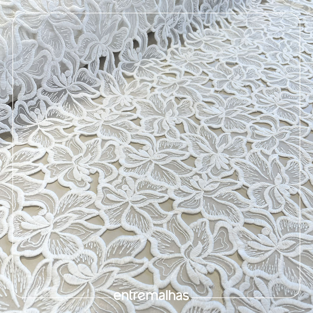 Renda Organza Opalina - Branco Ref.: 814272
