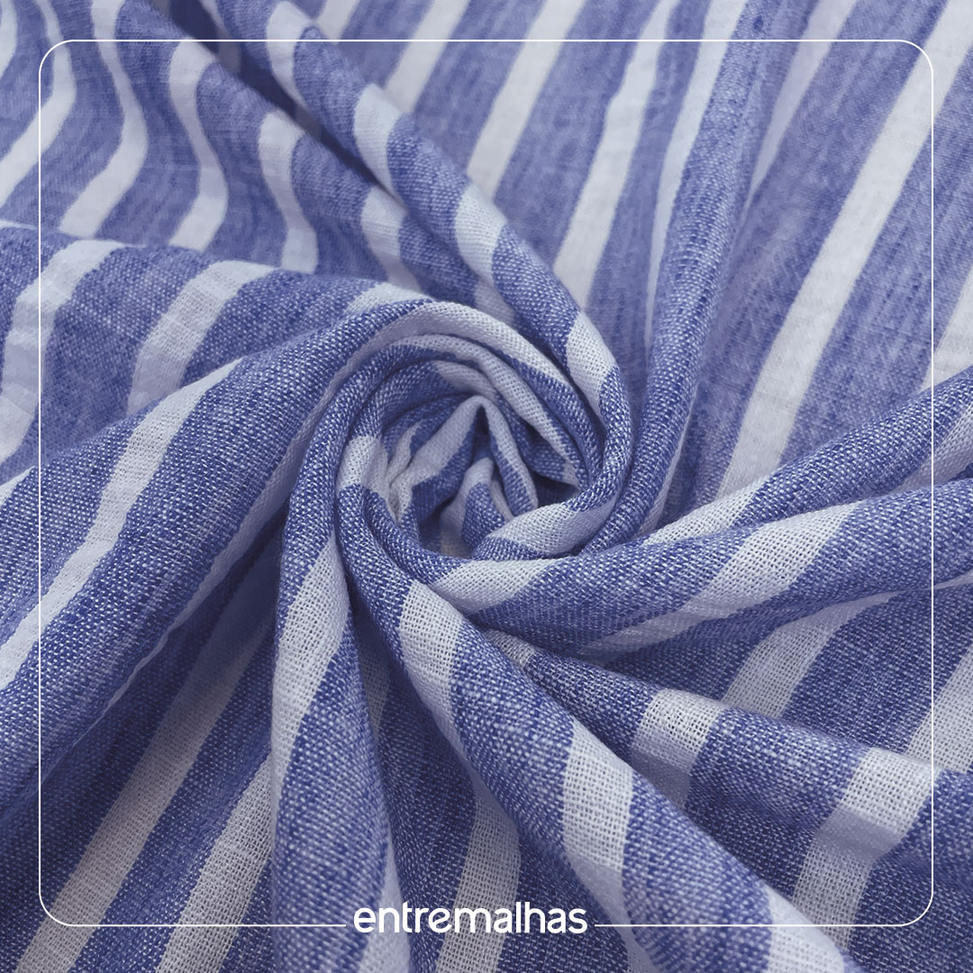 Tecido Stripe Rosalie - Azul Ref.:860027