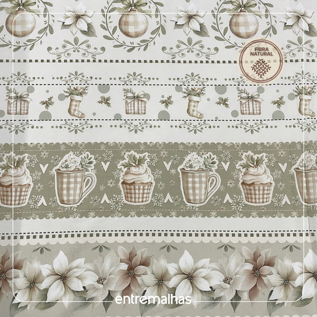 Tecido Natal/Vintage - Estampado Ref.:860076
