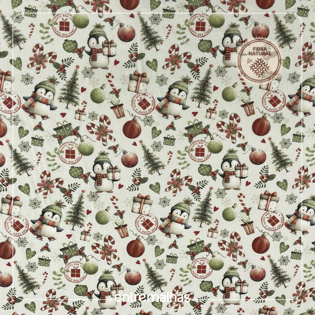 Tecido Natal/Vintage - Estampado Ref.:860076