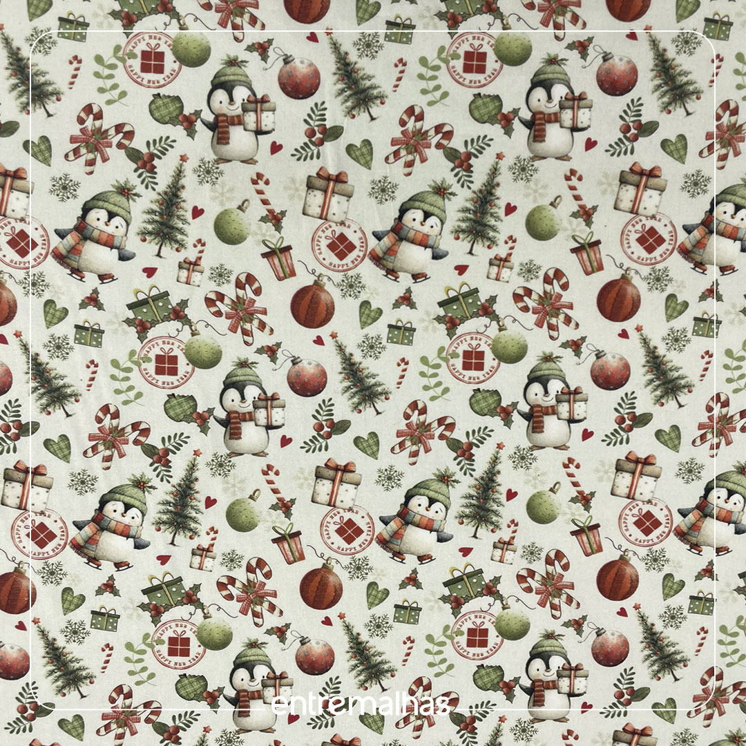 Tecido Natal/Vintage - Estampado Ref.:860076