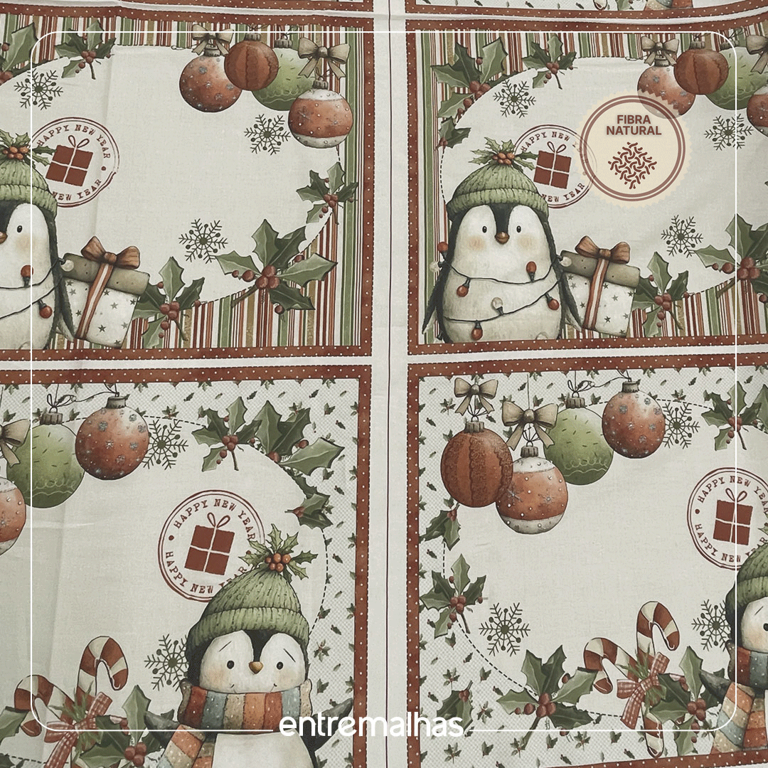 Tecido Natal/Vintage - Estampado Ref.:860076