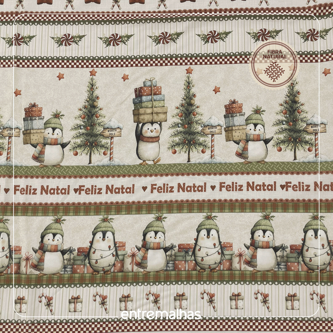 Tecido Natal/Vintage - Estampado Ref.:860076
